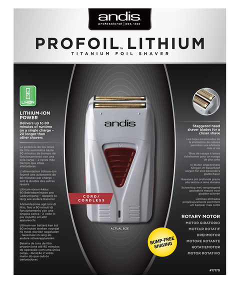 Andis ProFoil® Lithium Titanium Foil Shaver
