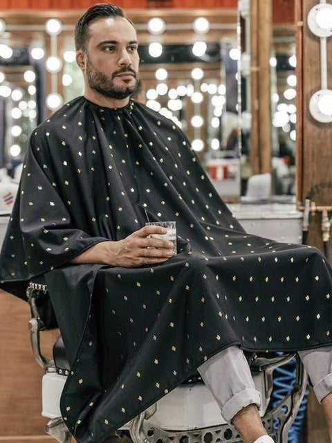 Barber Strong The Barber Cape - Black / Gold