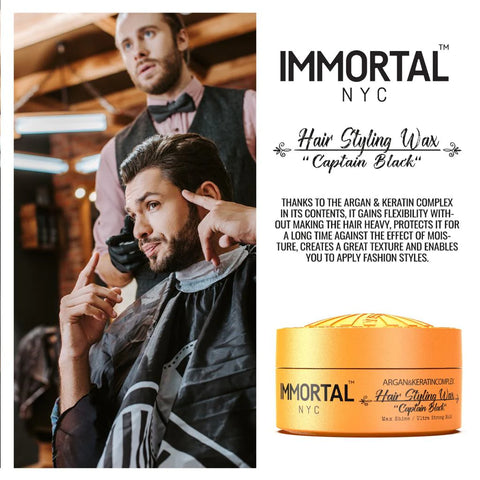 Immortal NYC ''Captain Black'' Hair Styling Wax
