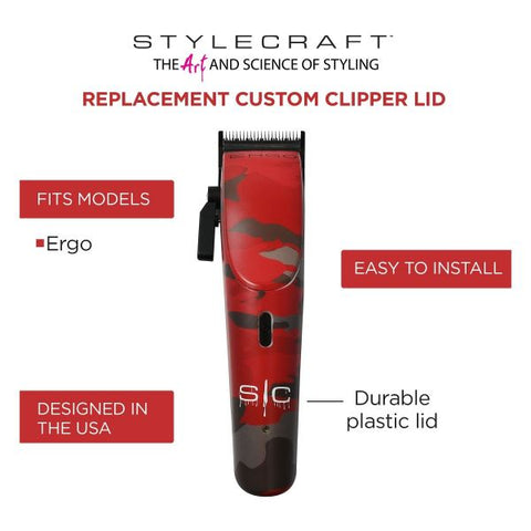 Stylecraft Replacement Camo Hair Clipper Lid Compatible with Ergo and Rogue Models