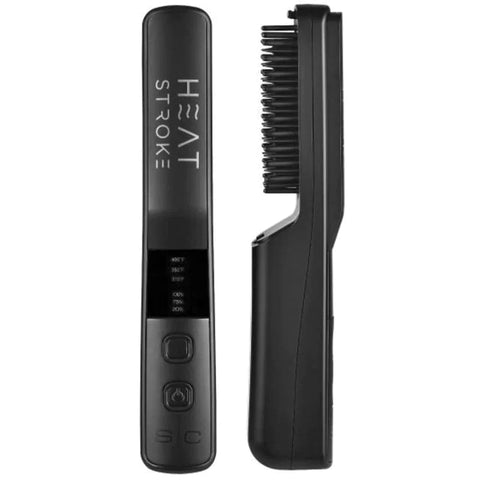 Stylecraft Heat Stroke - Cordless Beard and Hair Styling Hot Brush Black with Cool Touch Tips