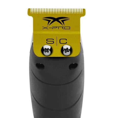 Stylecraft Fixed X-Pro Precision Gold Titanium Trimmer Blade with Black Diamond Carbon DLC "The One" Precision Deep Tooth Cutter Set
