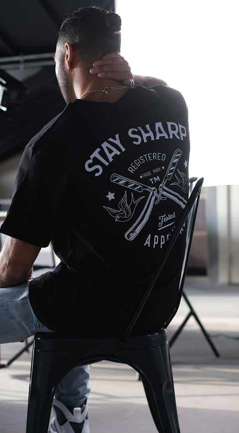 Marmara BARBER “Stay Sharp” T-Shirt - Black