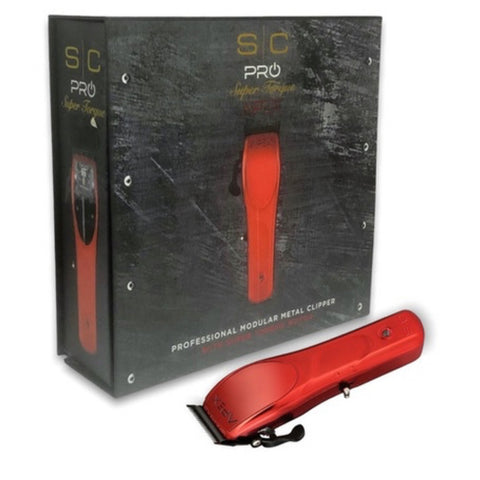 Stylecraft Apex Professional Motor Modular Metal Hair Clipper - Red