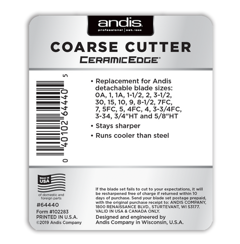Andis CeramicEdge® Detachable Blade — Coarse Cutter