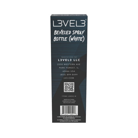 L3VEL3™ Beveled Spray Bottle - White