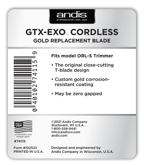 Andis GTX-EXO Cordless Gold Replacement Blade