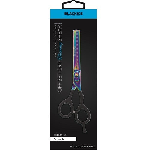 Black Ice Professional Stylish Off Set Grip Holo & Black 5.5 Shear