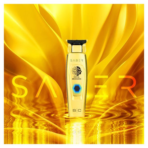 Stylecraft Saber - Professional Full Metal Body Digital Brushless Motor Cordless Hair Trimmer - Gold