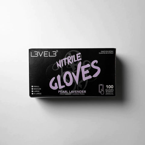 L3VEL3 ™ Nitrile Gloves 100 Pack - Pearl Lavender