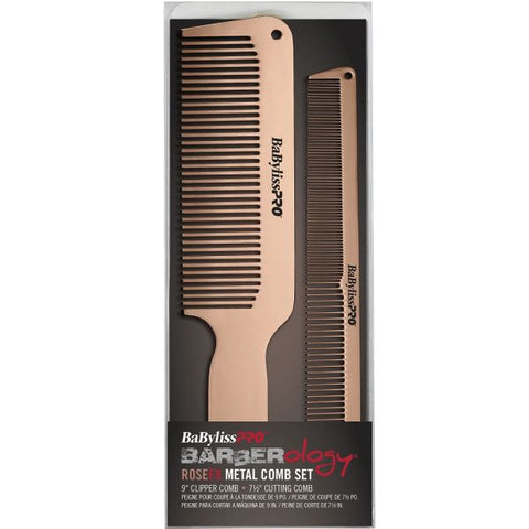 BaBylissPRO® ROSEFX Metal Comb 2-Pack Item No. BCOMBSET2RG