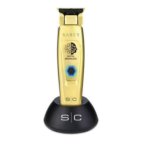 Stylecraft Saber - Professional Full Metal Body Digital Brushless Motor Cordless Hair Trimmer - Gold