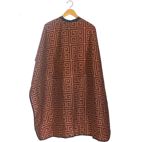 StyleTek Milan Red/Gold Barber Cape
