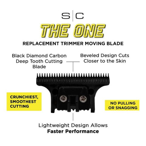 Stylecraft "The One" Moving Black Diamond Carbon DLC Deep Tooth Trimmer Blade