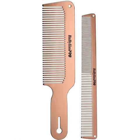 BaBylissPRO® ROSEFX Metal Comb 2-Pack Item No. BCOMBSET2RG