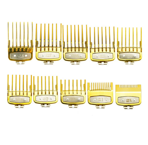 Premium Clipper Guide Set 10pc - Gold