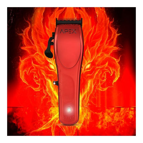 Stylecraft Apex Professional Motor Modular Metal Hair Clipper - Red
