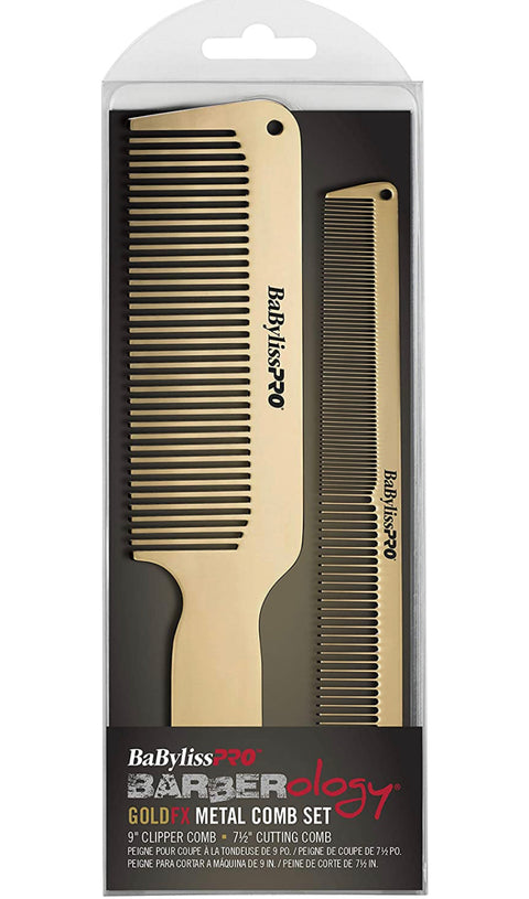 BaBylissPRO® GOLDFX Metal Comb 2-Pack Item No. BCOMBSET2G