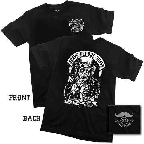 GRAVE BEFORE SHAVE™ "USA Made" T-Shirt - Large