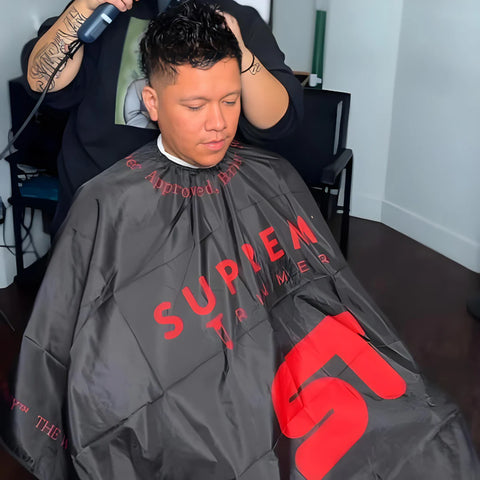 Supreme Trimmer Barber Cape - Updated Logo