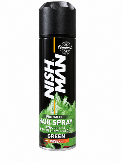 NishMan Pro Mech Temporary Hair Color Spray - Green