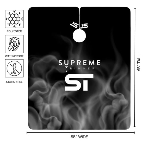 Supreme Trimmer Premium Barber Cape - Steel Smoke
