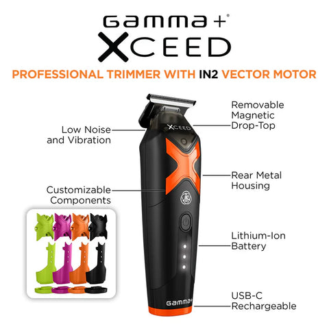Gamma+ XCeed Professional Hair Trimmer with IN2 Vector Motor