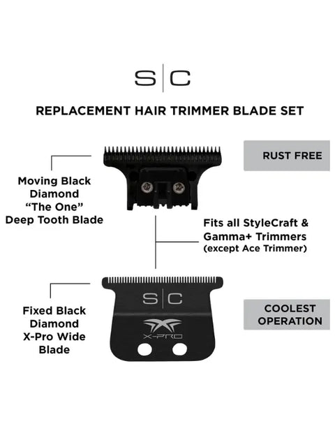 Stylecraft Black DLC X-Pro Wide Trimmer Blade & “The One” Cutter
