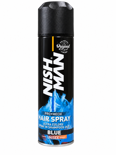 NishMan Pro Mech Temporary Hair Color Spray - Blue