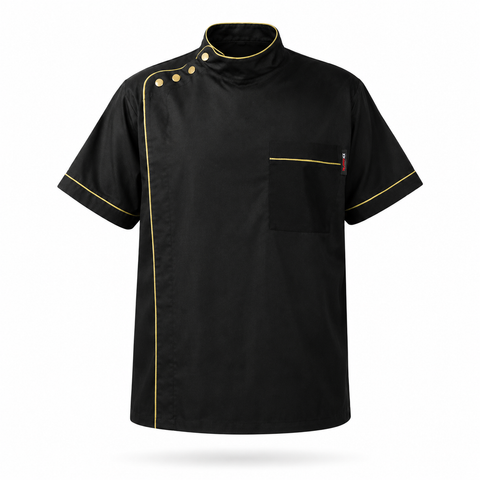 Black Ice Professional Barber Jacket - Chic Black