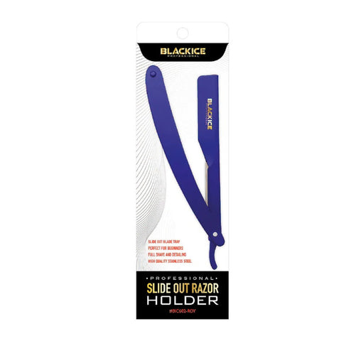 Black Ice Professional Side Out Razor Holder - Royal