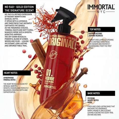 Immortal NYC Reserve “Gold Edition” 01. Eau De Cologne 500ml