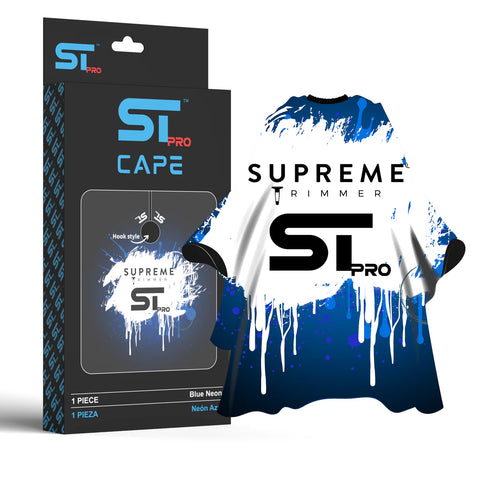 Supreme Trimmer Premium Barber Cape - Blue Neon