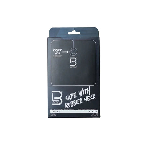 L3VEL3™ Professional Salon Cape With Rubber Neck - Black