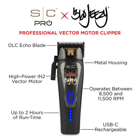 Stylecraft S|C x 360 Jeezy Professional Hair Clipper with IN2 Vector Motor