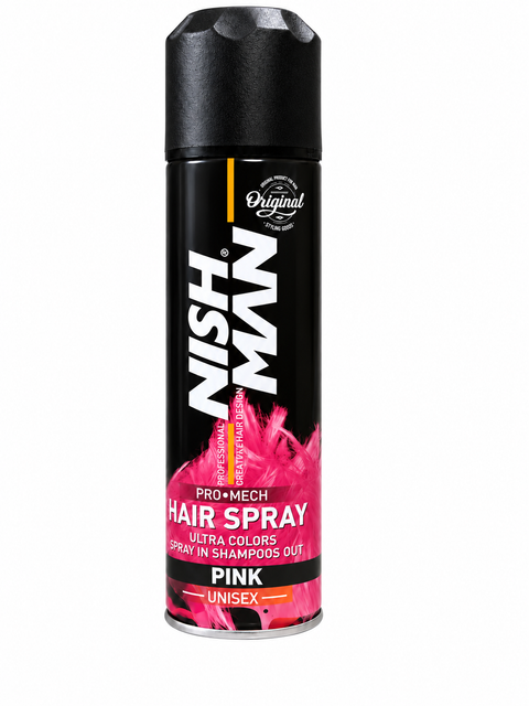 NishMan Pro Mech Temporary Hair Color Spray - Pink