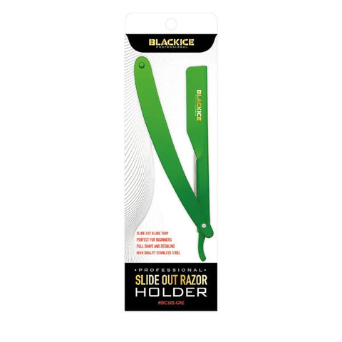 Black Ice Professional Side Out Razor Holder - Green