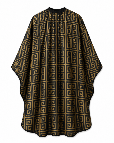 StyleTek Milan Blk/Gold Barber Cape