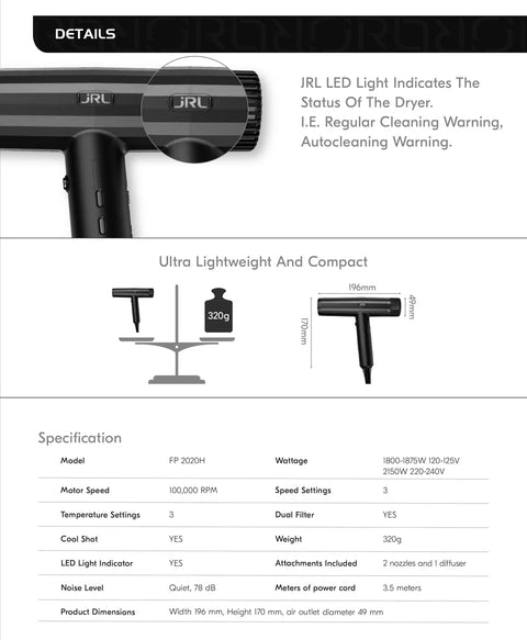 JRL Professional Forte Pro Dryer