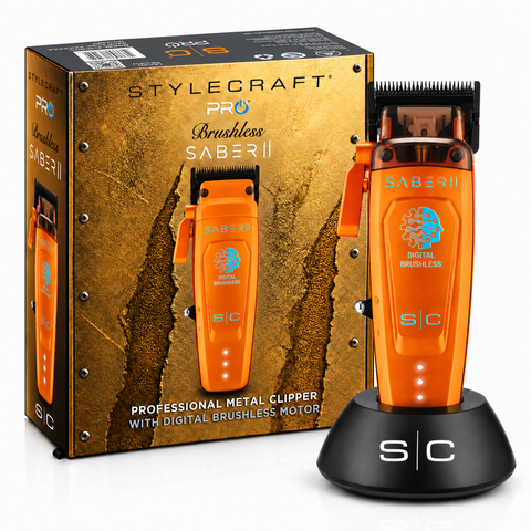 Stylecraft Saber 2 Professional Cordless Hair Clipper - Orange