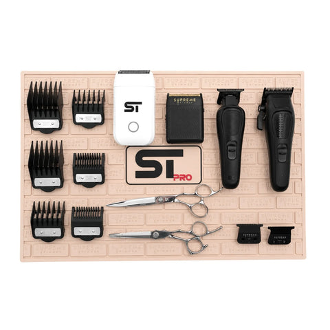 Supreme Trimmer Non Slip Barber Station Mat - Sand