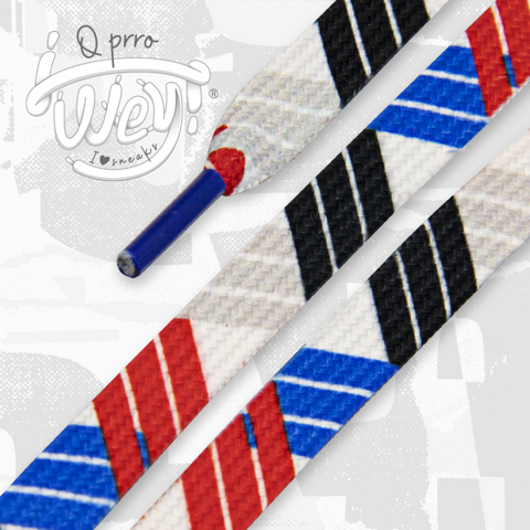 QPrro Wey Shoelaces - Barber Stripes