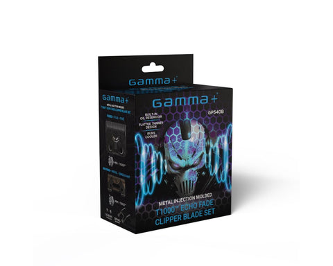 Gamma+ T1000 Echo Fixed Fade Blade and Shallow 2.0 Clipper Blade Set