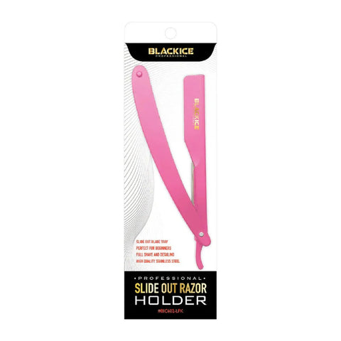 Black Ice Professional Side Out Razor Holder - Pink