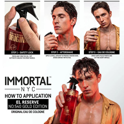 Immortal NYC Reserve “Gold Edition” 01. Eau De Cologne 500ml