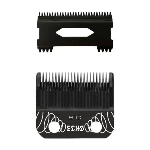 Stylecraft Replacement ECHO Faper Fixed Black Diamond Carbon DLC Hair Clipper Blade with Shallow Tooth 2.0 Cutter Set