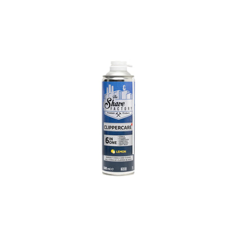 The Shave Factory Clippercare 6 in 1 Spray 500ml - Lemon