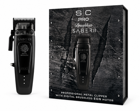 Stylecraft Saber 2 Professional Cordless Modular Hair Clipper with High-Torque Digital Brushless Motor - Black