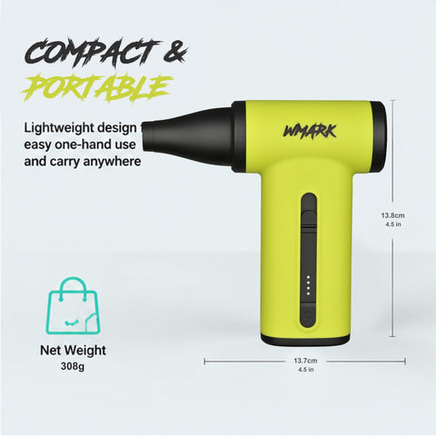 WMARK NG-TB001 Mini Jet Turbo Air Duster - Green