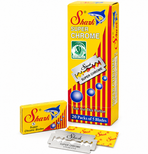 Shark Super Chrome Double Edge Razor Blades - 100ct